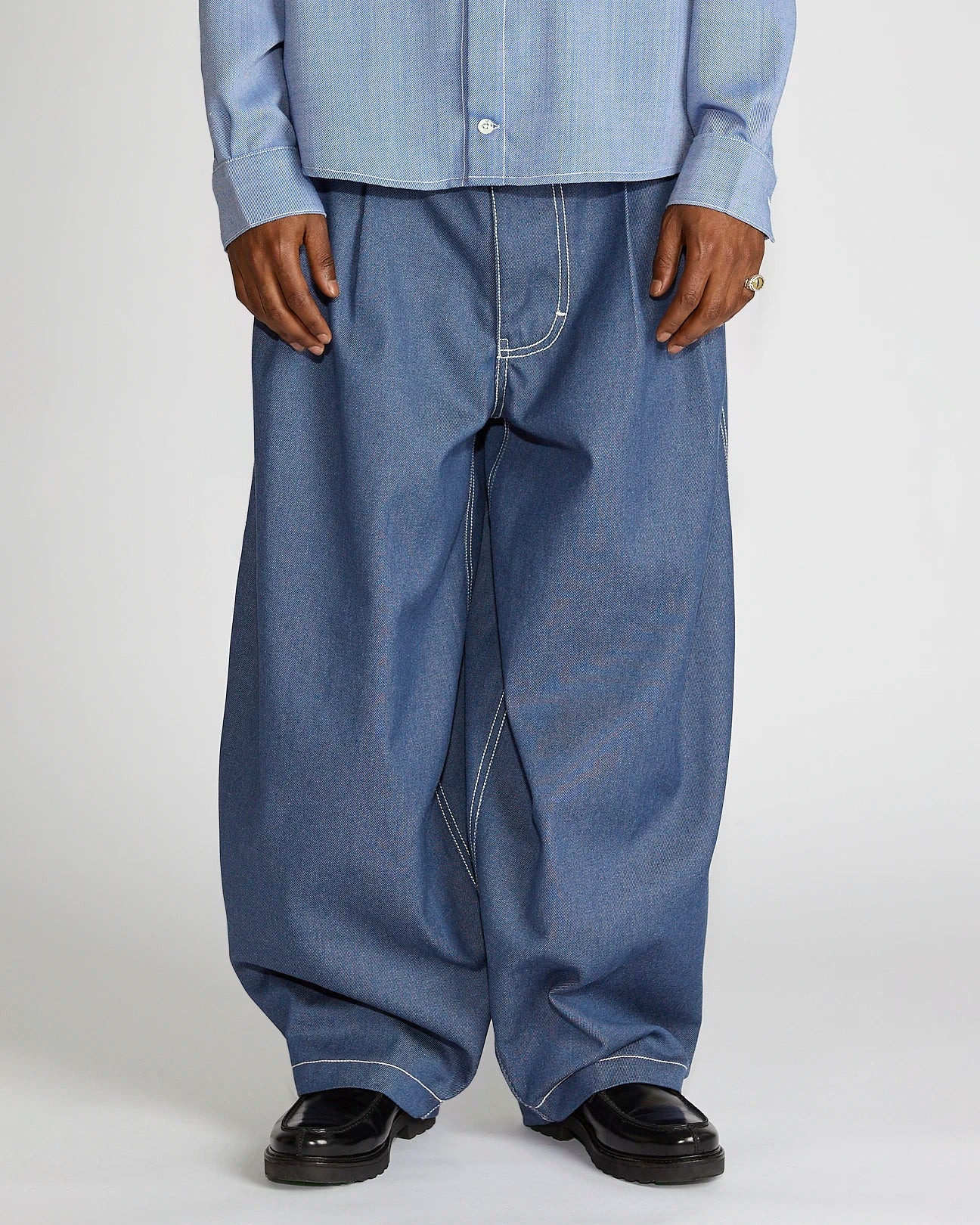 LaFrance Blue Double Pleated Denim