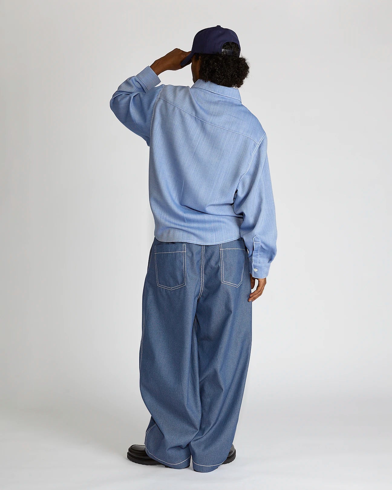 LaFrance Blue Double Pleated Denim