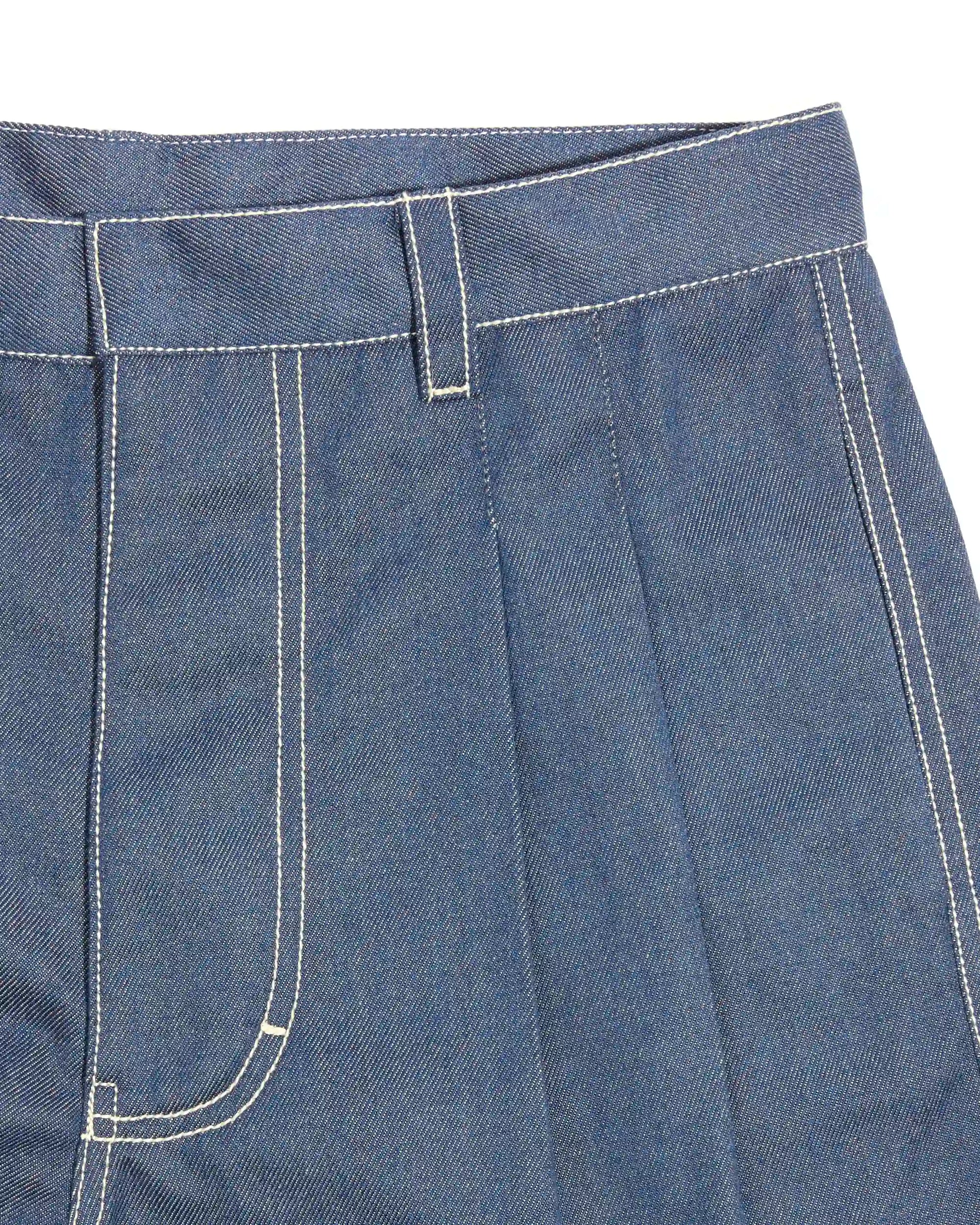 LaFrance Blue Double Pleated Denim