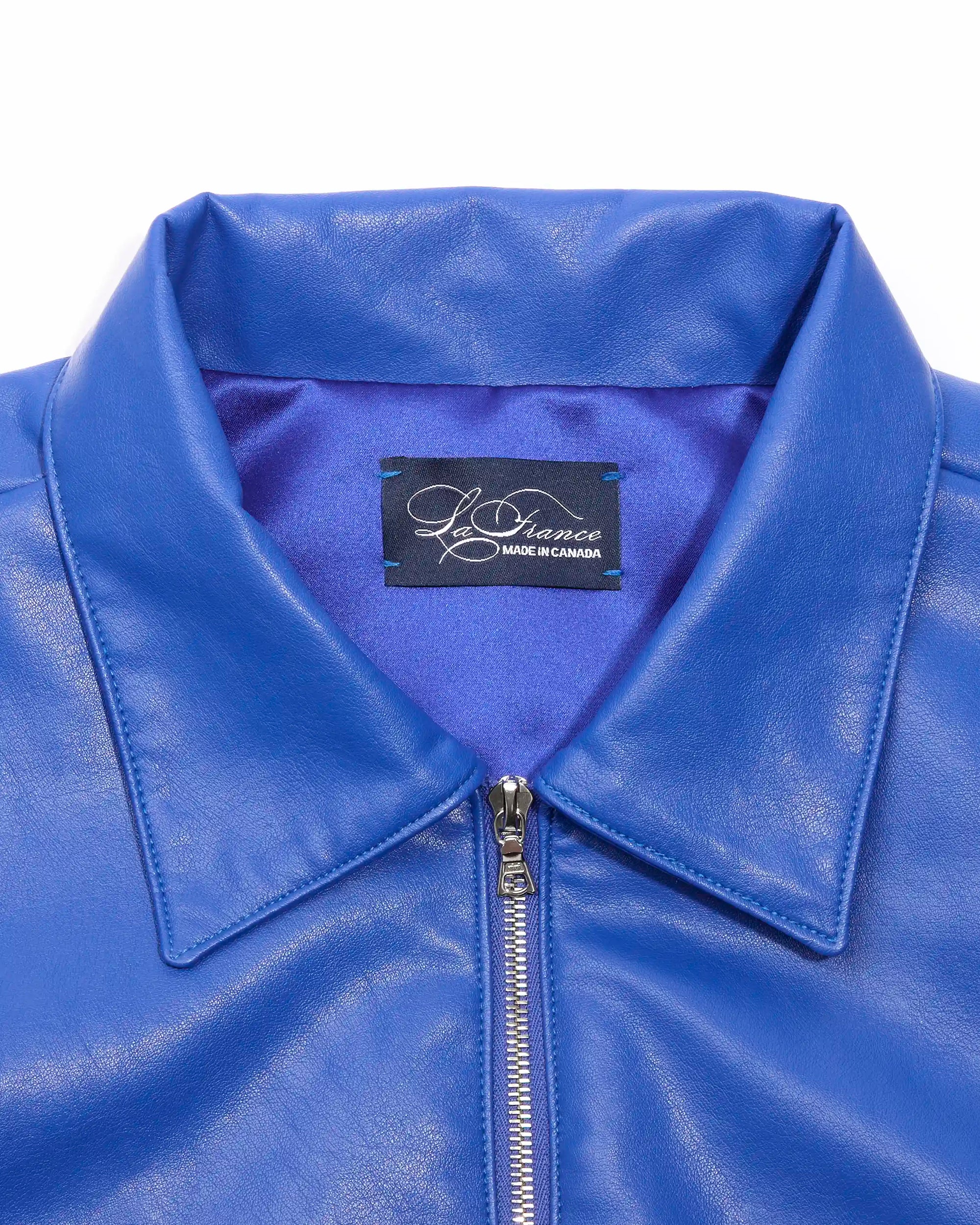 LaFrance Blue Leather Jacket