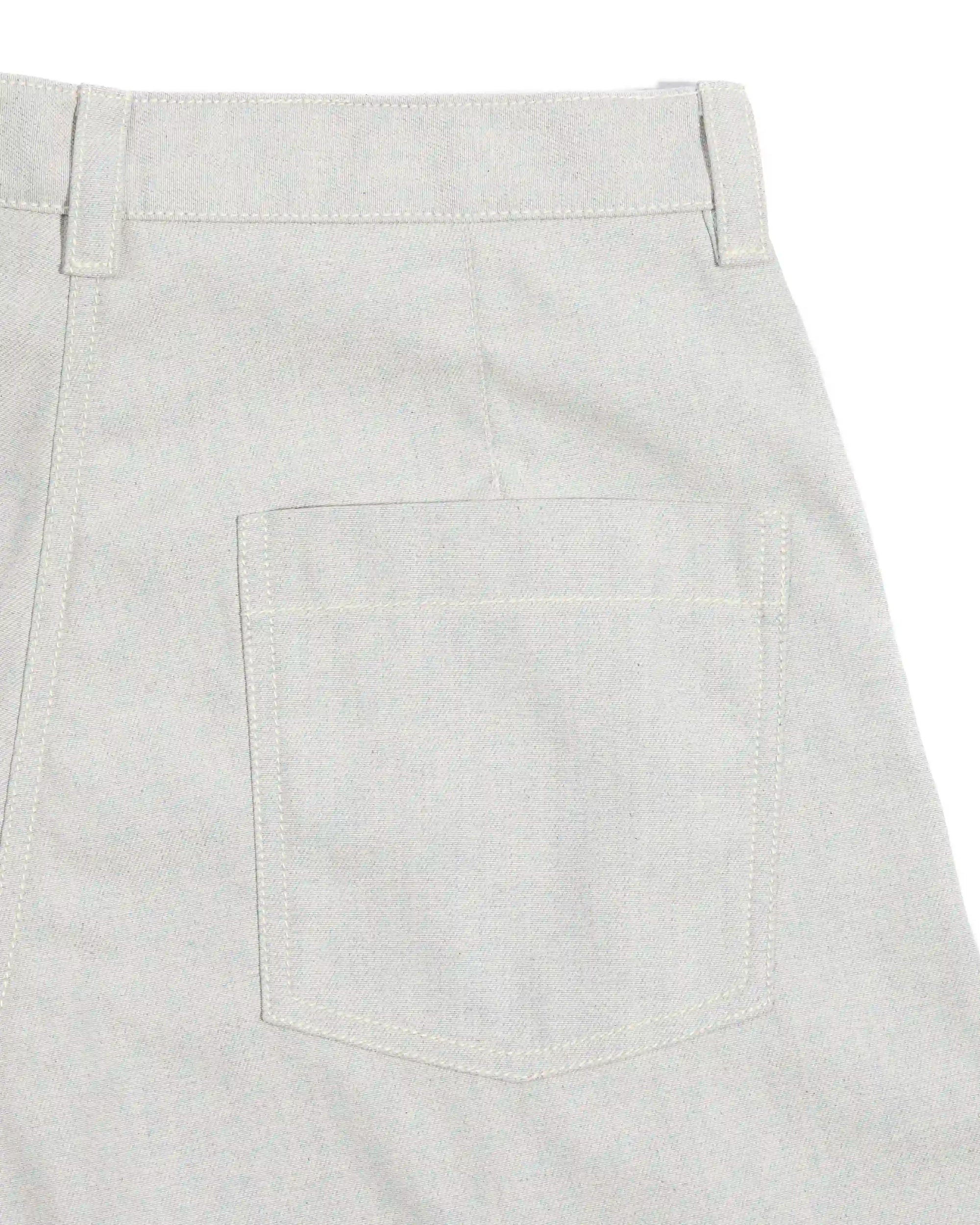 LaFrance Light Blue Double Pleated Denim